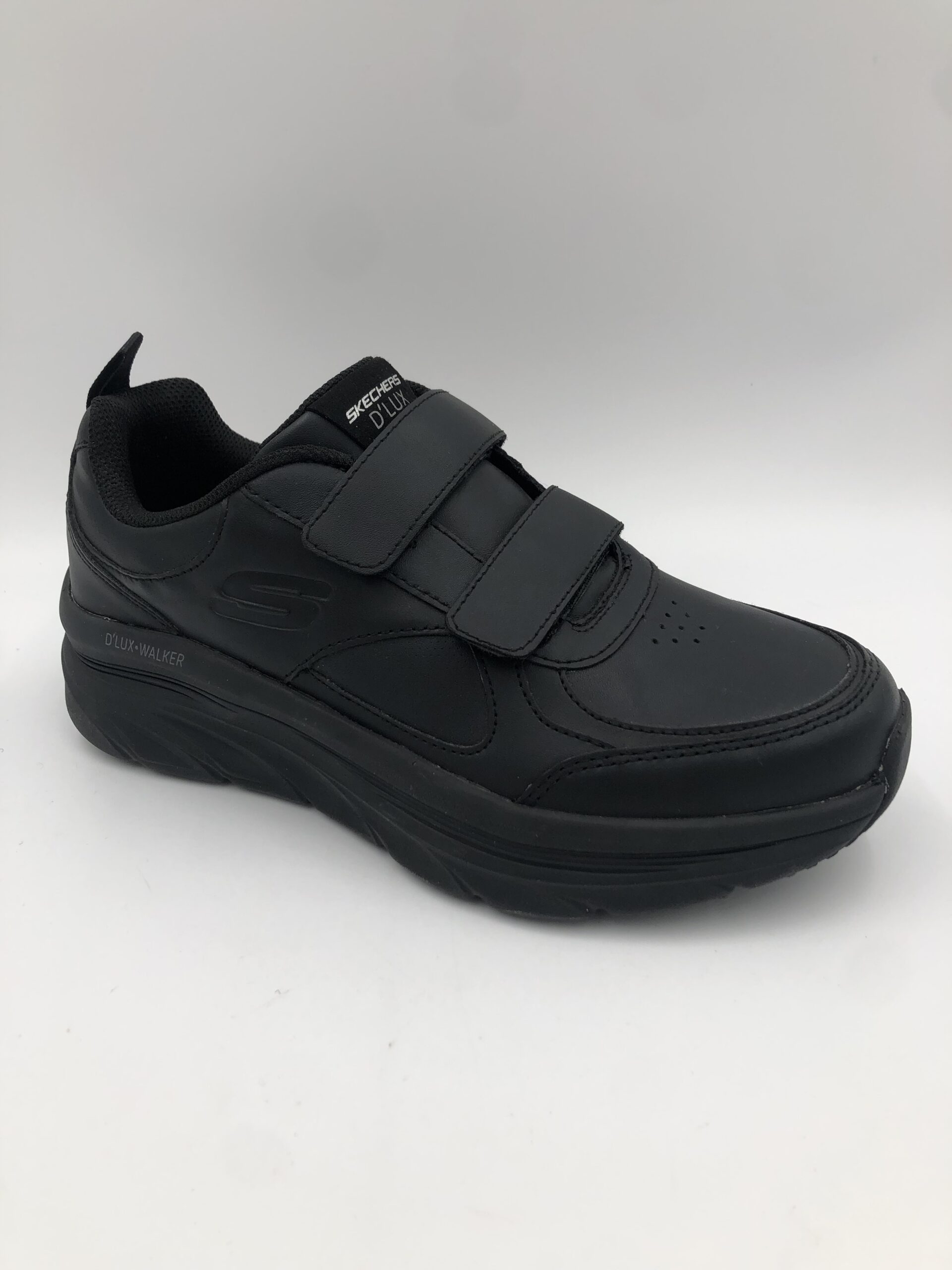Skechers D'lux Walker Black Velcro - Shoe World